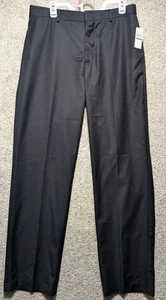Van Heusen Classic Fit Flat Front Non Iron Pants Men’s Size 36X34 Black NWT - Picture 1 of 6