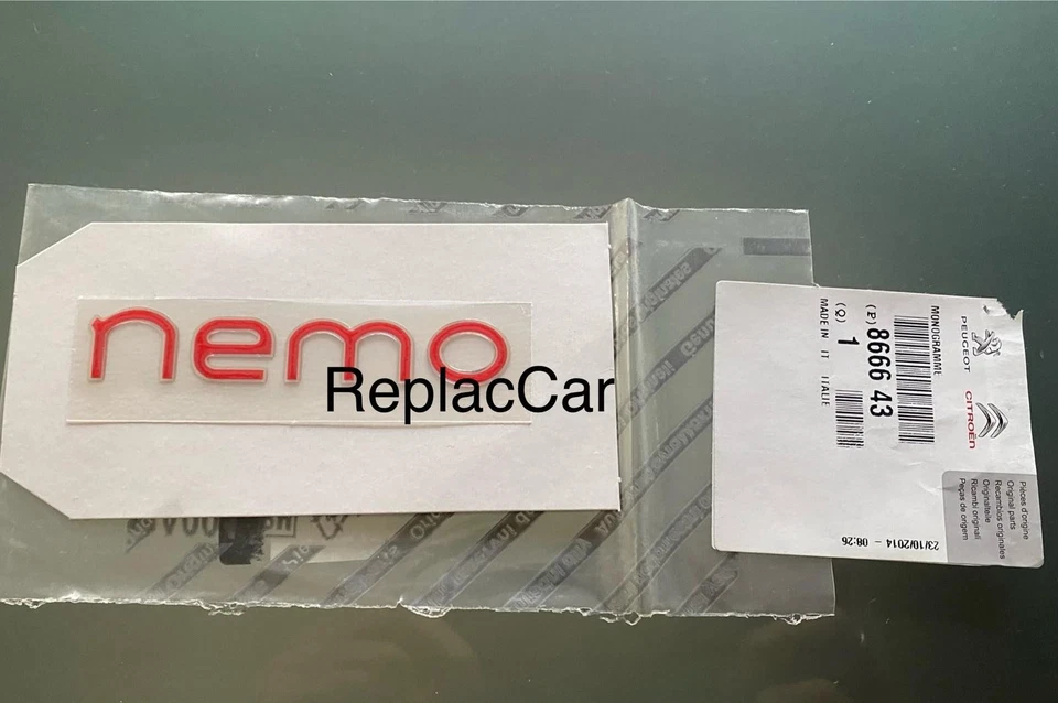 Sigla Emblem Lettering Abzeichen oem 8666 43 Citroen Nemo Side Collar Mudgards - Bild 1 von 1