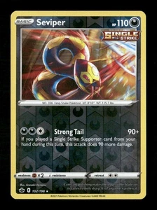 Seviper Reverse Holo Rare SWSH06: Chilling Reign 102/198 LP Pokemon LP - Bild 1 von 2