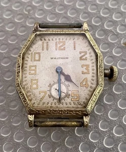 Vintage Art Deco GF Waltham Large Barrel or Tonneau Wrist Watch AS-IS USA - Picture 1 of 15