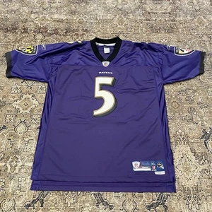 Baltimore Ravens Jersey #5 Joe Flacco Mens XL NFL Football Reebok Throwback Sewn - Picture 1 of 11