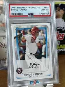 Bryce Harper 2011 Bowman Prospects #BP1 PSA 10 Phillies - Bild 1 von 1