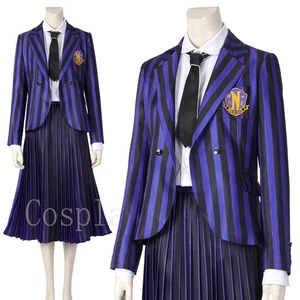 Wednesday 2 Cosplay The Addams Family Nevermore Academy Costume Student uniform - Picture 1 of 18