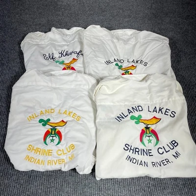 VTG Red Kap Allyn Textile Shirt Mens XL White Embroidered Lot of 4 Shrine Retro - Image 1 of 4