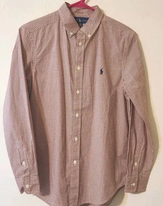 Camisa Ralph Lauren para niños 14-16 grande a cuadros con botones manga larga - Imagen 1 de 4