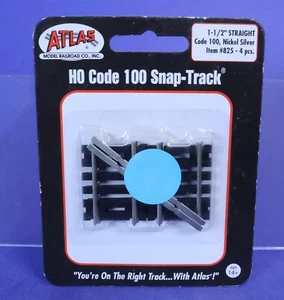 4 Stück Atlas HO Code 100 NS 1,5" konventionelle gerade Gleise 825 - Bild 1 von 1