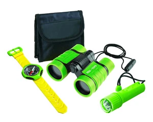 3in1 Survival Set für Kinder Naturforscher Set Fernglas Tasche Lampe Kompass - Bild 1 von 2
