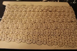 Ivory and Gold Scroll Braid Gimp Trim, Home Decor, Upholstery Trim 15+ yards - Picture 1 of 4