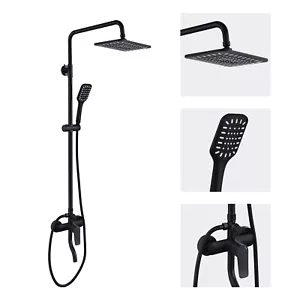 Shower Faucet Set 10" Square Shower Head Handheld Sprayer Shower Wall Mount - Bild 1 von 6