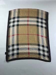 Burberry Vintage 100% Silk Handkerchief With Iconic Check Pattern Lightweight & - Picture 1 of 7