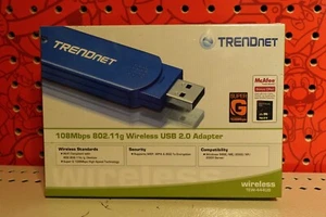 Trendnet WIRELESS Super G USB 2.0 ADAPTER 108 Mbps Wi-Fi Internet Networking New - Picture 1 of 11