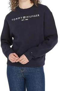 Tommy Hilfiger Womens Mdrn Reg Corp Logo Sweatshirt Classic Fleece XS - Picture 1 of 6