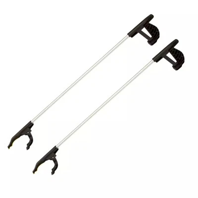 MARKENLOS 2 x Alu Greifer Müllzange Greifarm Greifzange Müllzange Müllsammler 76cm Magnet