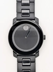 Men's Movado BOLD 42mm Swiss Quartz Watch. Black Ion Steel & Silicone Strap. Box - Picture 1 of 8