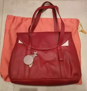 BNWT Radley London Sherwood Red Coloured Leather Handbag, Dustbag & Charm - Picture 1 of 20
