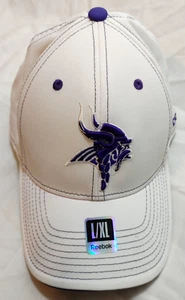 Reebok Minnesota Vikings White Cap - NEW! / EXTREMELY RARE PURPLE LOGO! - Picture 1 of 2