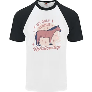 Reiter Pferd My Nur Stabil Beziehung HERREN S/S Baseball - Bild 1 von 50