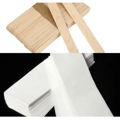 LITTLE PURPLE TREE 150 PROFESSIONELLE EINWEG-HOLZ WACHSSTÄBCHEN plus Papier