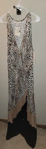 c/b animal high low dress boston proper cheetah print Dress Womens Size M medium - Picture 1 of 3
