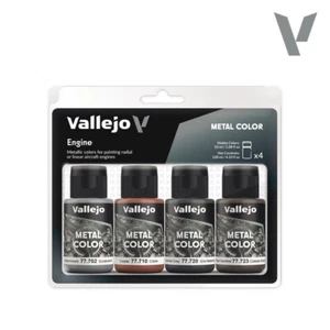 Vallejo Acrylic 77604 Engine Metal Color Paint Set - 4 Bottles - 32ml/1.08oz ea - Picture 1 of 1