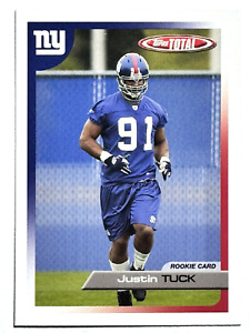 ROOKIE CARD JUSTIN TUCK New York Giants, Raiders 2005 Topps Total Football #460