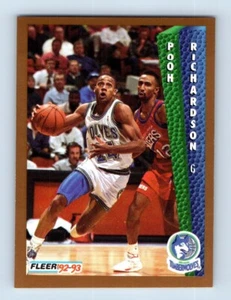 1992-93 Fleer Pooh Richardson Minnesota Timberwolves #136 - Picture 1 of 2