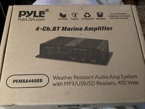 Pyle  4-Ch Bluetooth Marine  Grade  Amplifier with MP3/USB/SD Reader ⚡️
