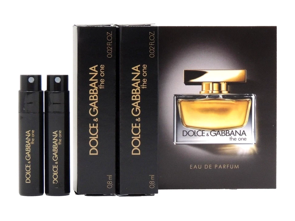 D&G DOLCE & GABBANA THE ONE EDP .8 毫升 0.02 液量盎司 x 2 香水喷雾样品 — 第 1/1 张图片