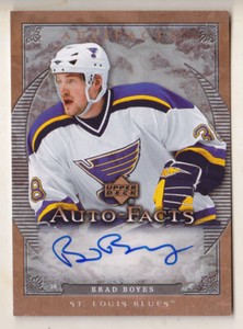 07-08 Artifacts Brad Boyes Auto Blues Auto-Facts 2007