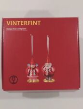 IKEA VINTERFINT Glass Ornaments  Traditional Winter-dressed Couple Red Set of 2 