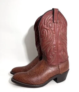 Stivali da cowboy Laredo da uomo taglia 7,5 D rosso marrone western stivali pull on - Foto 1 di 12