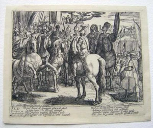 RADIERUNGEN ALTMEISTER KREUZZÜGE GERUSALEMME LIBERATA TELLER 1 ANTONIO TEMPESTA 1620 - Bild 1 von 1