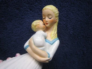 VINTAGE GOEBEL FIGURINE CHARLOT BYJ 36 - WOMAN HOLDING CHILD - BEDTME GIRL - 8" - Picture 1 of 7