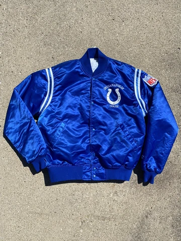 Vintage Indianpolis Colts Starter Satin Jacket Size L Cover
