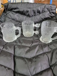 VTG McDonald's Flintstones Glass Mugs RocDonalds 1993 Set of 3 (#2) - Picture 1 of 4