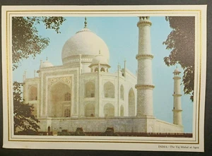 Pan American Airlines 1962 Rainbow Service Menu India Taj Mahol Post Card - Bild 1 von 9