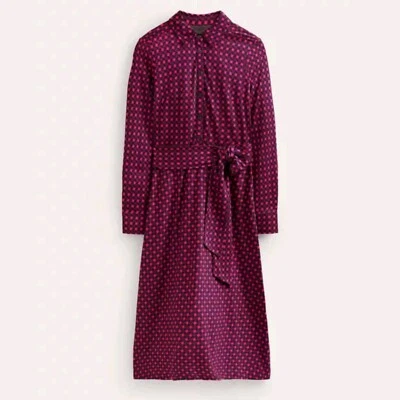 Vestido Camisa Boden Laura Midi Shress 6P Geométrico Rosa Vibrante Foto 1 de 4