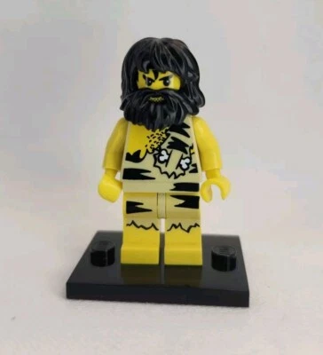 Minifigura LEGO Cavernícola Original De Serie 1 Bolsas Misteriosas 8683 Con Base  Foto 1 de 4