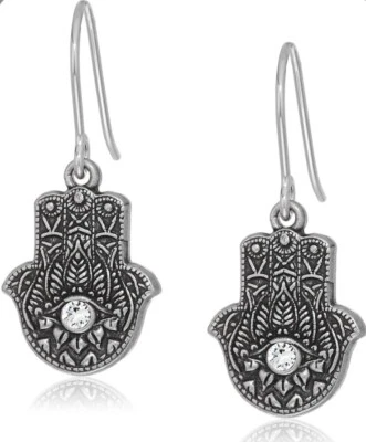 Pendientes Mano de Fátima $42 Alex y Ani - Plata Rafaeliana/Swarovksi 500a Foto 1 de 4