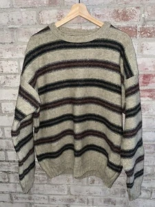 Woolrich Wollmischung Pullover Herren groß gestreift Rundhalsausschnitt Made in USA Pullover - Bild 1 von 4