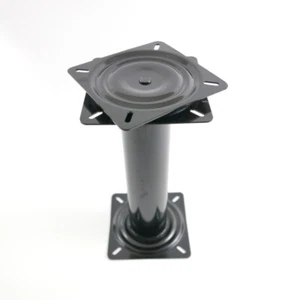 14" Tall Seat Pedestal with 360° Seat Swivel, Black Steel, for Boats and Caravan - Picture 1 of 1