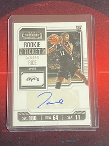 2023-24 Panini Contenders Basketball Sir'Jabari Rice Auto RC San Antonio Spurs - Bild 1 von 2