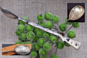 I. Khlebnikov Antique IMPERIAL russian 84 SILVER TEASPOON Faberge design weapon - Picture 1 of 12