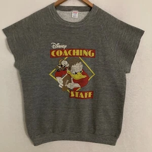Vtg 80s Jerzees Disney Donald Duck USA Made Sweatshirt Womens XL Cut Of Sleeves - Picture 1 of 8