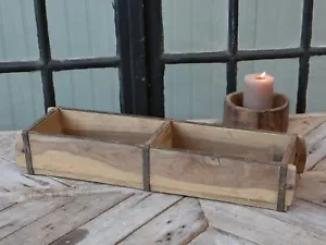 Ziegelform 56cm Unika alte Backsteinform Holz Box Kiste Halter 2tlg. Doppelte Fo - Bild 1 von 2