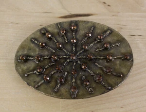 Andrea Cardone Fibbia Cintura Ottone Strass Arancione Scintillante - Foto 1 di 5