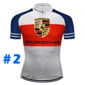 Camiseta deportiva de ciclismo babera corta bicicleta profesional camisa top ropa de paseo roja - Imagen 1 de 8