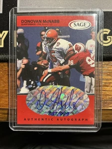 1999 Sage Red Donovan McNabb Autograph RC #ed /999 A36 Syracuse - Bild 1 von 3