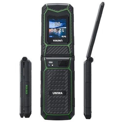 2.8" Double Screen Dual SIM Rugged Style Flip Phone Big Keyboard Unlocked UNIWA - Image 1 of 4