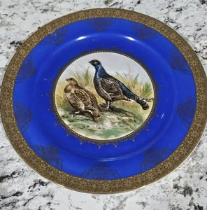 Vintage STW Bavaria Germany Blauer Fasan Spiel Vogel Platte Dekoteller  - Bild 1 von 7